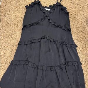 Rebecca Minkoff “Sasha” Black Skeeveless Ruffle Dress